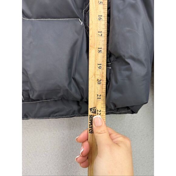 Cruel Girl Womens Black Zip Up Mock Neck Down Filled Puffer Jacket Size Medium - Picture 3 of 6